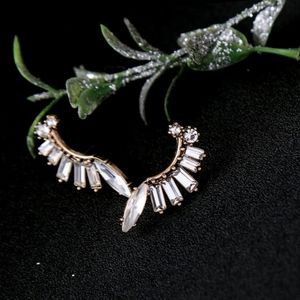 Crystal ear jacket earrings
